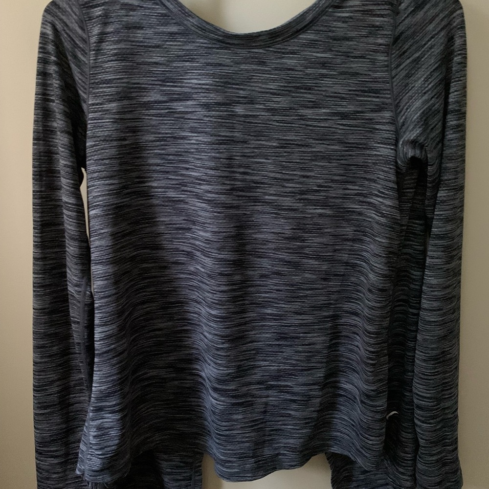 Zyia Charcoal Split Back Long Sleeve T - Picture 5 of 8